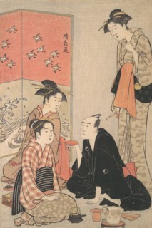 The Kabuki Actor Sawamura Sojuro III and Courtesans, ca. 1783-84.