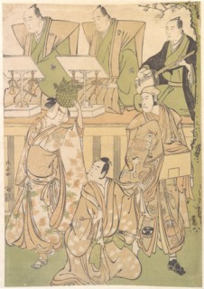 Ichikawa Danjuro Fifth as Kyo no Jiro in Disguise as Dekuroku byoe the Stree Puppet-showman, ca. 1788.