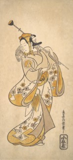 Ichikawa Monnosuke as a Sarumawashi or Monkey Showman, ca. 1720-25.