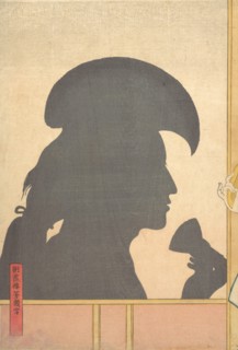 Silhouette Image of Kabuki Actor, 19th century.