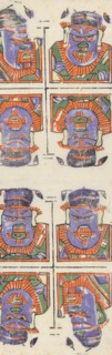 One hundred thirty-five woodblock prints including New Year's pictures (nianhua), door gods, historical figures and Taoist deities, 19th-20th century.