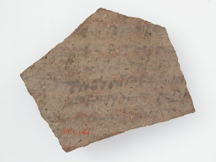 Ostrakon with a Letter from Christodorus (?) to Psan, Coptic, 600.