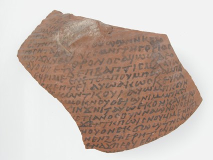 Ostrakon with Text from the Biography of Severus of Antioch, Coptic, 600.