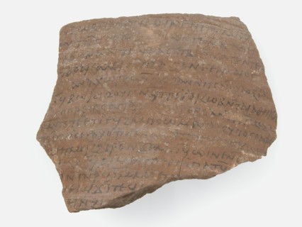 Ostrakon with a Letter Regarding the Will of Apa Victor, Coptic, 600.