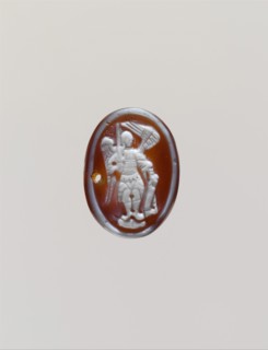 Cameo with the Archangel Michael, Byzantine, probably late 14th century.