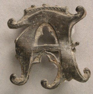 Badge with Crowned Letter A, British, 14th-15th century.