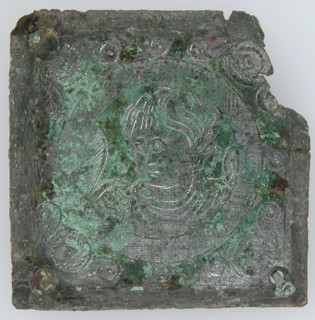 Tinned-Copper Plaque with a Personification, Byzantine, 350-400.