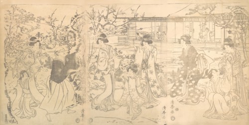 Scene from the Chushingura (Vendetta of the 47 Loyal Retailers), ca. 1820.