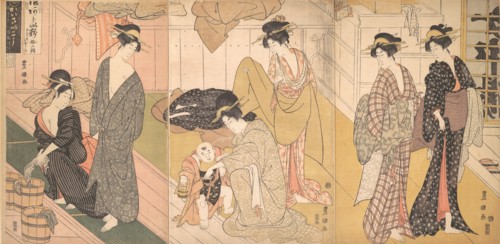 Women and an Infant Boy in a Public Bath House, ca. 1799.