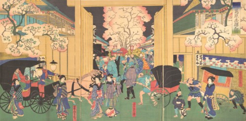 Cherries at Night at New Shimabara, 19th century.