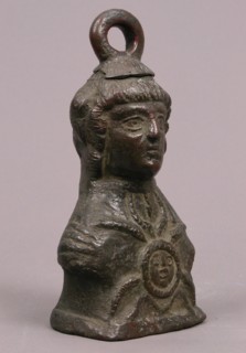 Steelyard weight in the form of Athena, Byzantine, 6th-9th century (?).