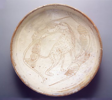 Bowl with Cheetah, Byzantine, 11th-13th century.