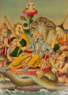 Shri Sheshanarayana, Vishnu Narayana on Shesha, 1886.
