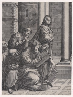 The Group from Raphael's School of Athens, dated 1523.