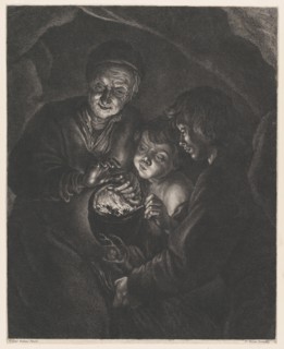 Old Woman with a Brazier, after Rubens, 18th century.