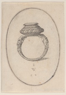 Design for a Ring, Plate 28 from 'Livre d'Aneaux d'Orfevrerie', 1561.