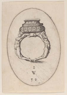 Design for a Ring, Plate 30 from 'Livre d'Aneaux d'Orfevrerie', 1561.