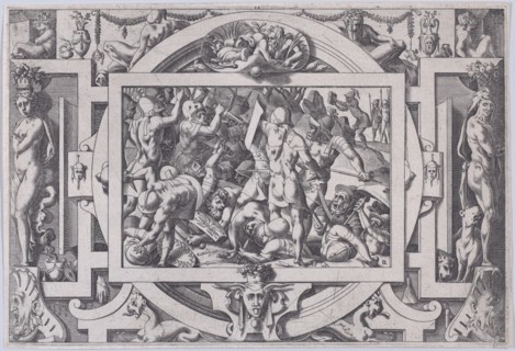 Jason Throws a Rock at the Giants (Cette moisson va son semeur chercher a fer tranchant...), 1563.