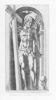 Christ Holding a Cross in a Niche.
