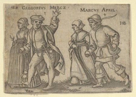 March and April (copy). [Her Gregorius Mercz].