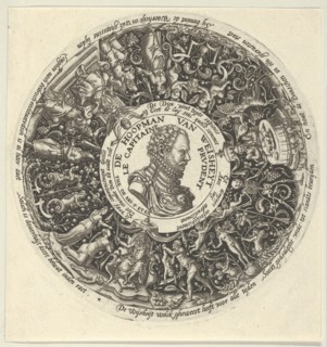 Portrait of William I of Orange, from a Series of Tazza Designs, ca. 1588. Creator: Theodor de Bry.