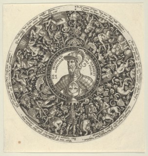 Portrait of the Duke of Alva, from a Series of Tazza Designs, ca. 1588. Creator: Theodor de Bry.