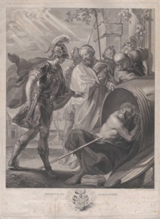 The meeting of Diogenes of Sinope and Alexander the Great, 1784.