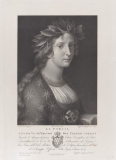 Poetry, a woman with a laurel crown, 1827.