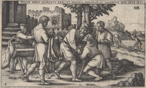 Return of the Prodigal Son, from The History of the Prodigal Son, ca. 1540.