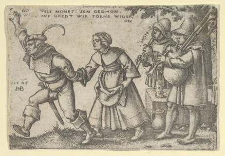 The Year's End, from The Peasants' Feast or the Twelve Months, 1546. [Die Zwelf Monet Sen Gedhon / Wol Aug Gredt Wir Foens Wider/ On].