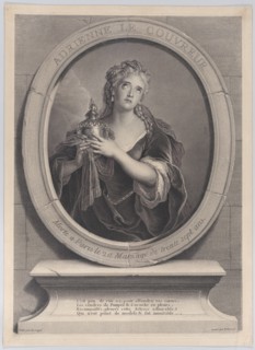 Portrait of Adrienne Lecouvreur as Cornelia in Corneille's "La Mort de Pompée", 1730.