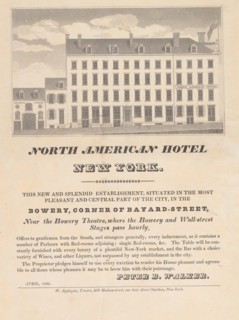 North American Hotel, New York, April 1832.