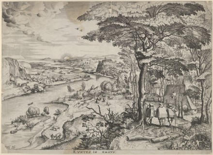 Euntes in Emaus (Landscape with Pilgrims at Emmaus), ca. 1555-56.