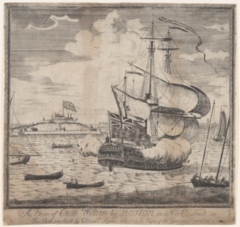 A View of Castle William by Boston in New England, early 18th century. [Fort later known as Fort Independence].