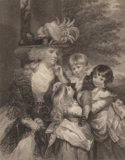 Lady Smith and her Children, March 15, 1789. [Charlotte Smith, her son George Henry, and daughters Louisa and Charlotte].