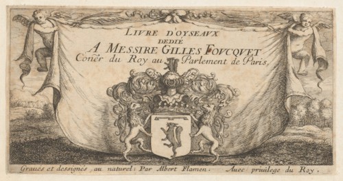 Title Page: Livre d'Oyseaux (Book of Birds), 1655-1660.