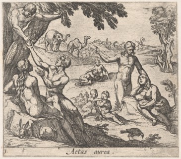 Plate 3: The Age of Gold (Aetas aurea), from Ovid's 'Metamorphoses', 1606.
