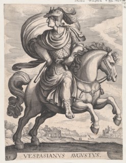 Emperor Vespasian on Horseback, from the series The First Twelve Roman Caesars, plate 11, 1610-50.