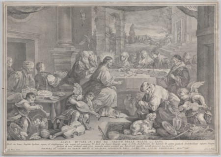 Christ turning turning water into wine at the wedding at Cana, 1743-63.