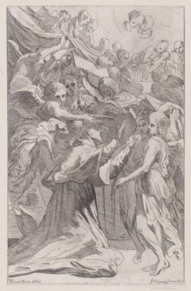 St. Carlo Borromeo surrounded by angels, 1650-70.