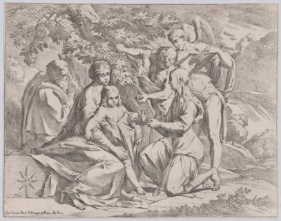 The Holy Family fed by Angels, ca. 1642-44.