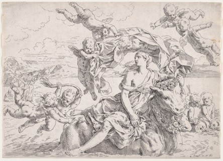 The Rape of Europa, after Reni, ca. 1636.