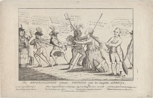 The Reconciliation Between Britannia and Her Daughter America, May 11, 1782.