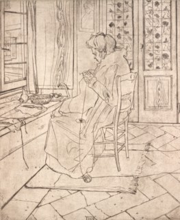 The Artist's Mother Crocheting, 1907.