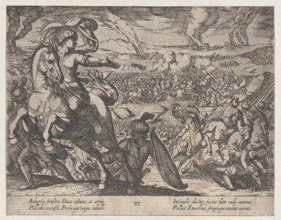 Plate 6: Darius Fleeing from the Battlefield, from The Deeds of Alexander the Great, 1608.