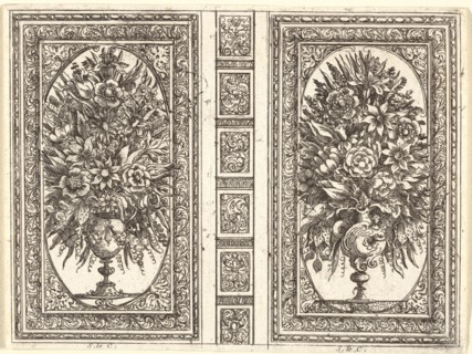 Book Cover (Two Flower Vases), 1656.