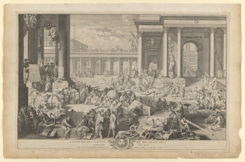 L'Académie des Sciences et des Beaux-Arts, 1698.