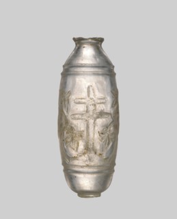 Rock Crystal Flask with Cross, Byzantine, 10th-12th century. Evocation of Golgotha where Christ was crucified