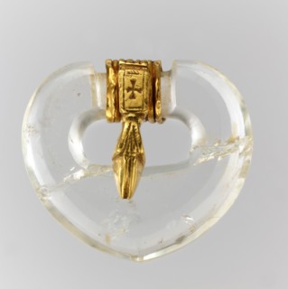 Rock Crystal Belt Buckle, East German (buckle), Byzantine (tongue), ca. 500 (buckle), 500-600 (tongue).