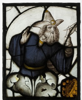 Panel with Prophet from a Tree of Jesse Window, British, ca. 1500.